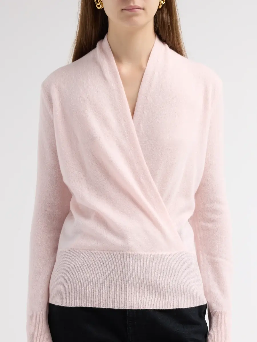 Sofia Cashmere Women's Private Label Cashmere Modern Faux-Wrap Sweater | Thumbnail 5 Sofia Cashmere Women's Private Label Cashmere Modern Faux-Wrap Sweater | Thumbnail 5