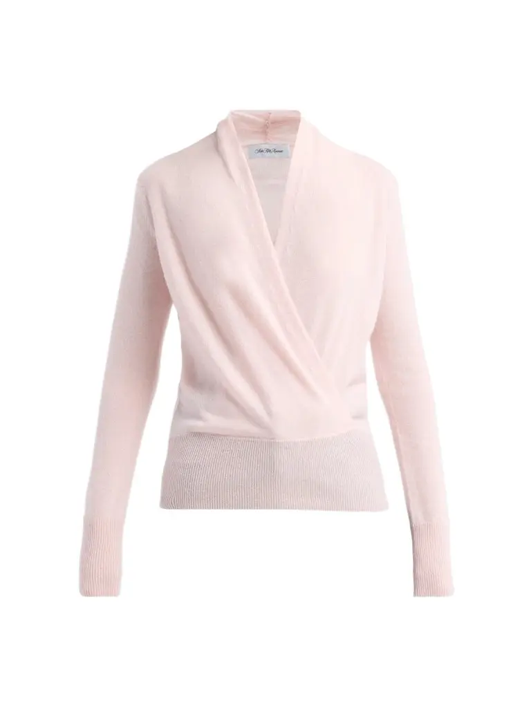Women's Private Label Cashmere Modern Faux-Wrap Sweater Women's Private Label Cashmere Modern Faux-Wrap Sweater