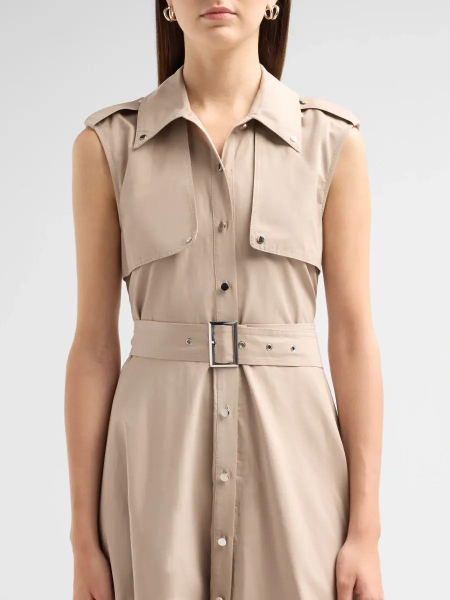 Toccin Women's Gail Cotton-Blend Belted Midi Shirtdress | Thumbnail 5 Toccin Women's Gail Cotton-Blend Belted Midi Shirtdress | Thumbnail 5