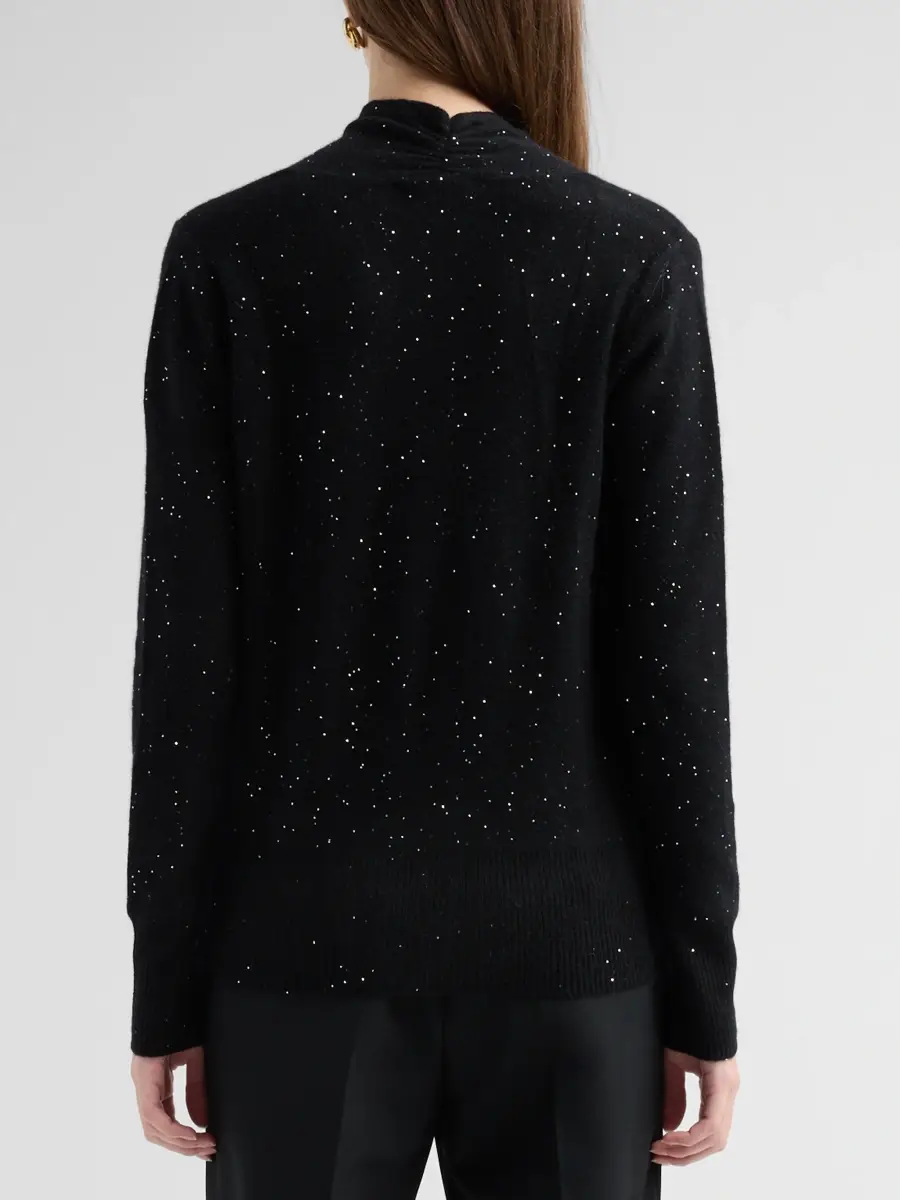 Sofia Cashmere Women's Private Label Cashmere Sequined Faux-Wrap Sweater | Thumbnail 3 Sofia Cashmere Women's Private Label Cashmere Sequined Faux-Wrap Sweater | Thumbnail 3