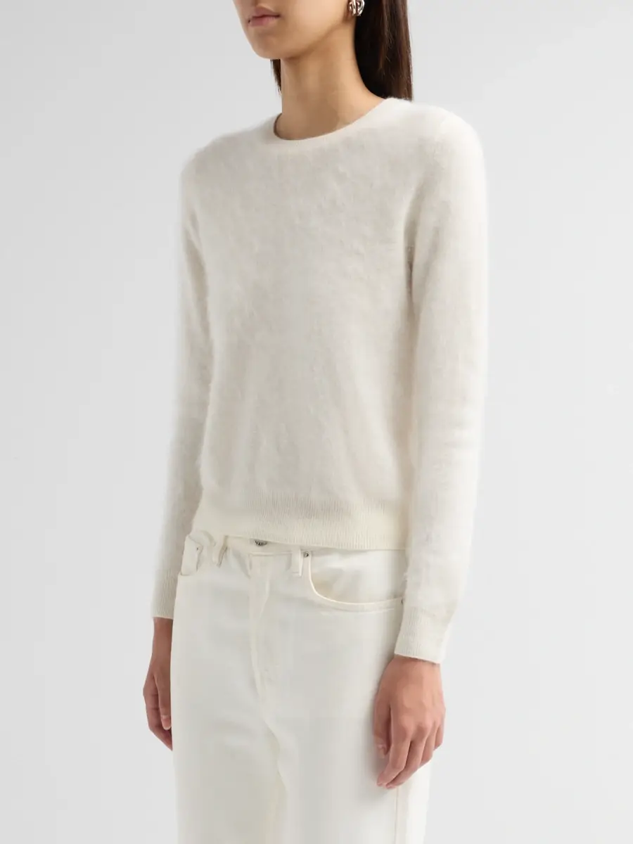 Sofia Cashmere Women's Private Label Crewneck Brushed Cashmere-Jersey Sweater | Thumbnail 4 Sofia Cashmere Women's Private Label Crewneck Brushed Cashmere-Jersey Sweater | Thumbnail 4