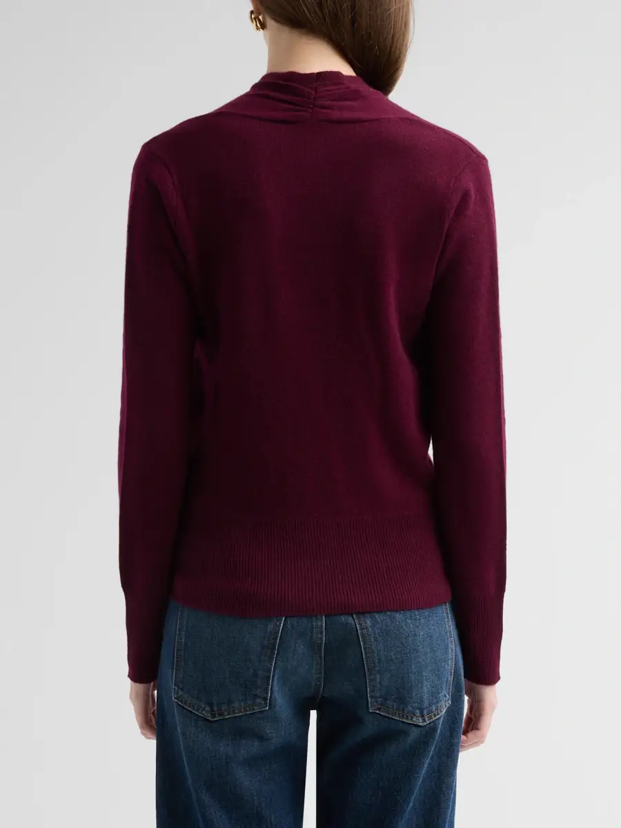 Sofia Cashmere Women's Private Label Cashmere Modern Faux-Wrap Sweater | Thumbnail 3 Sofia Cashmere Women's Private Label Cashmere Modern Faux-Wrap Sweater | Thumbnail 3