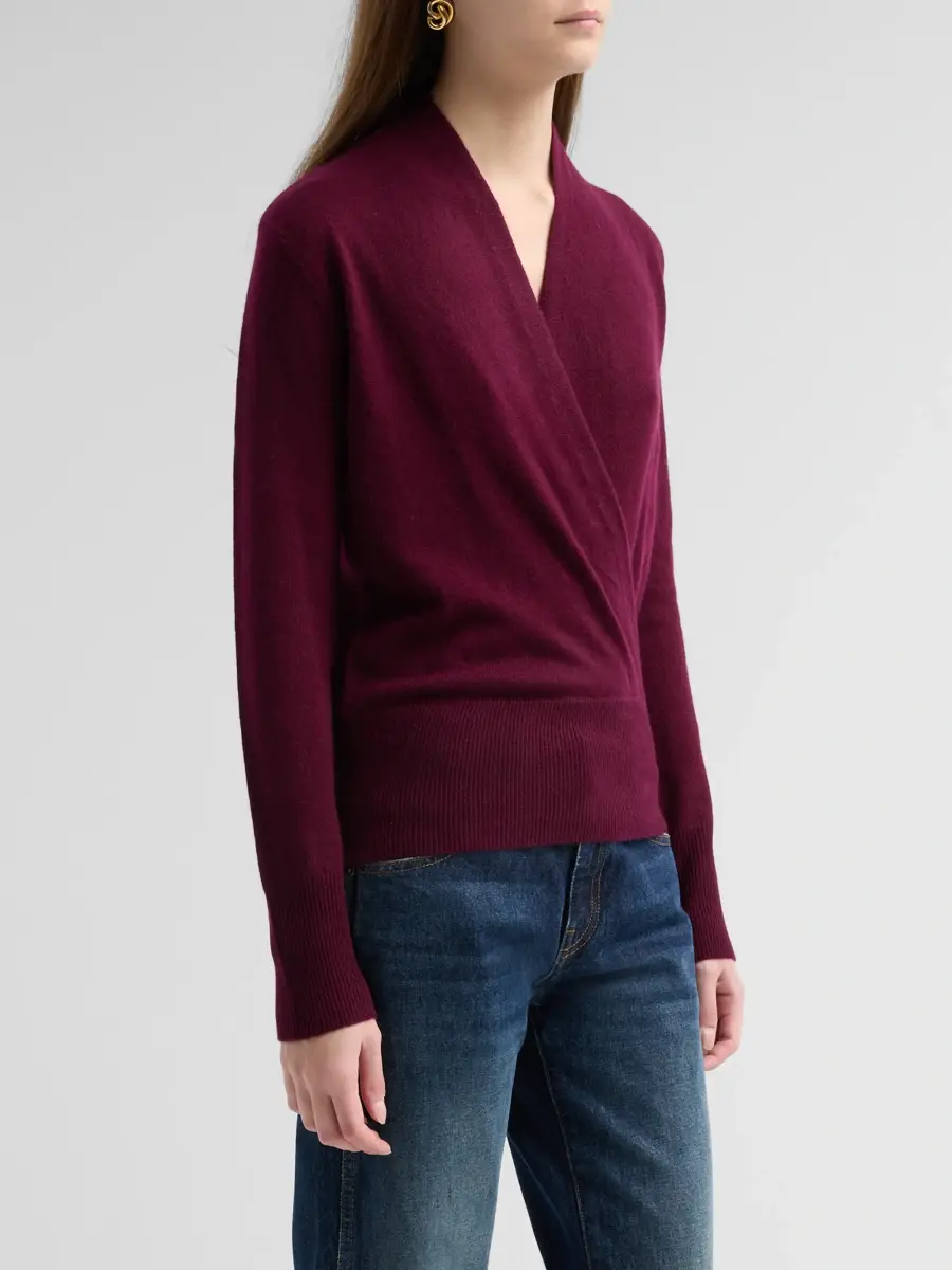 Sofia Cashmere Women's Private Label Cashmere Modern Faux-Wrap Sweater | Thumbnail 4 Sofia Cashmere Women's Private Label Cashmere Modern Faux-Wrap Sweater | Thumbnail 4