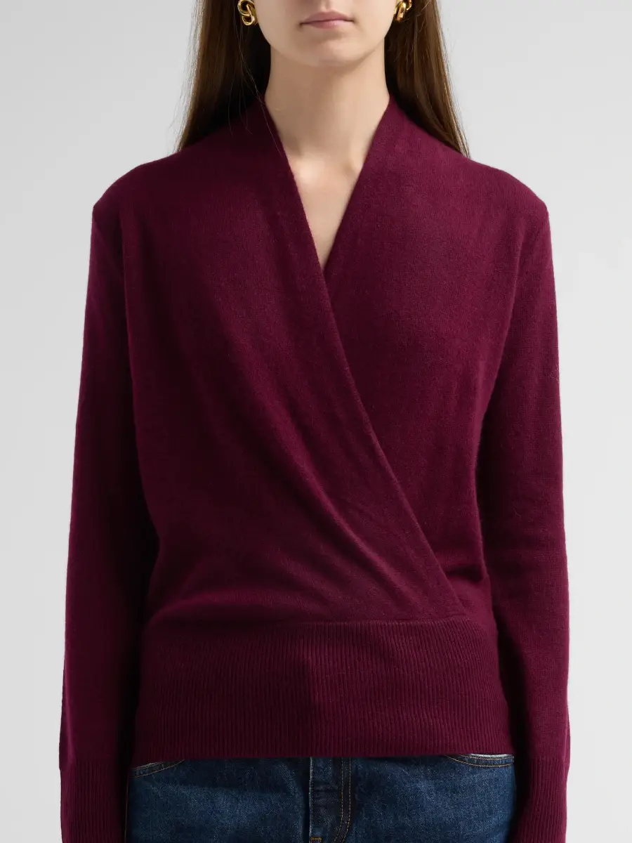 Sofia Cashmere Women's Private Label Cashmere Modern Faux-Wrap Sweater | Thumbnail 5 Sofia Cashmere Women's Private Label Cashmere Modern Faux-Wrap Sweater | Thumbnail 5