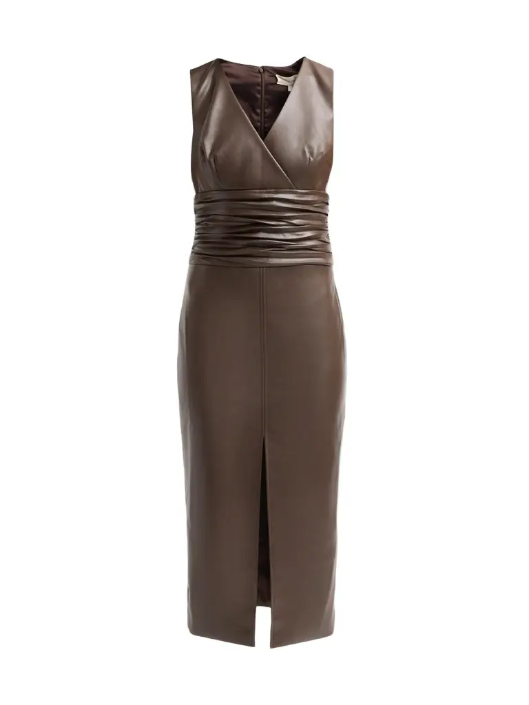 Women's Fabiana V-Neck Ruched Midi Dress