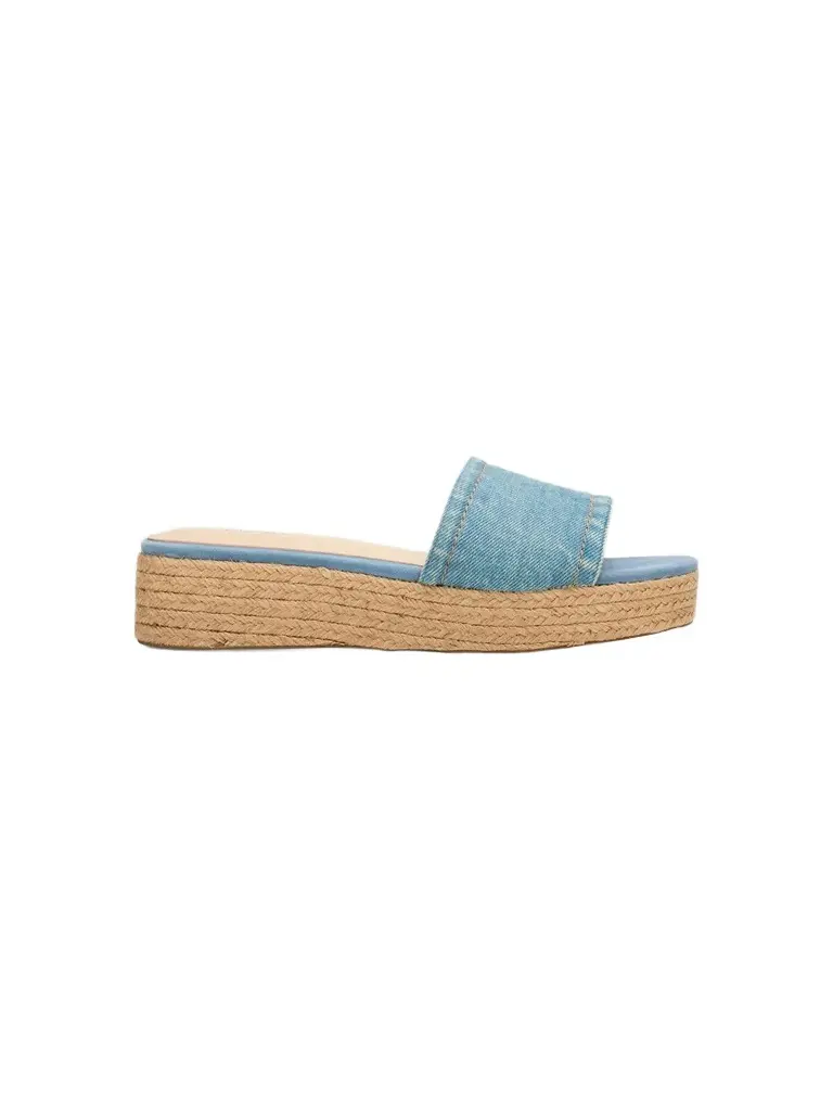 L'Agence Women's Ramani Denim Platform Espadrille Sandals