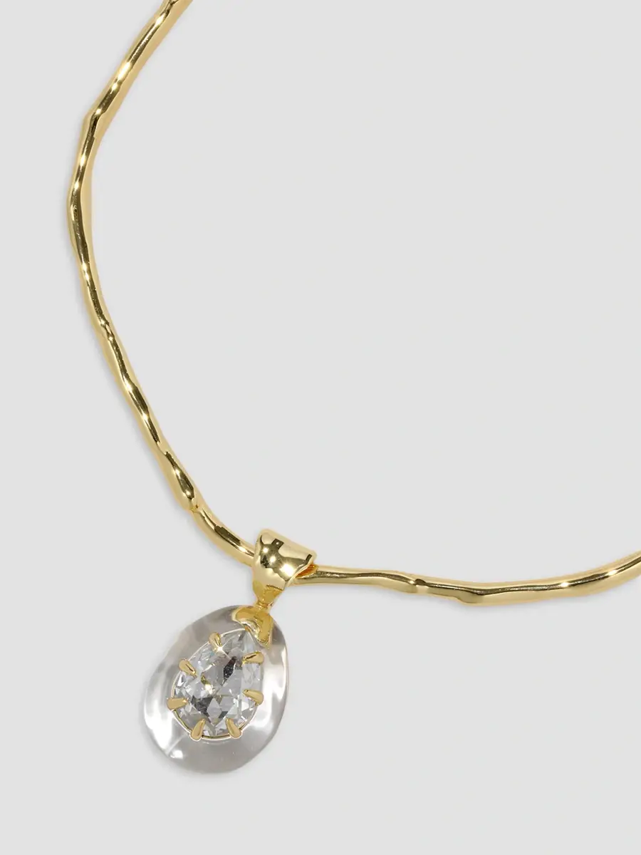 ALEXIS BITTAR Women's Bonbon 14K-Gold-Plated, Lucite & Crystal Teardrop Collar Necklace | Thumbnail 3 ALEXIS BITTAR Women's Bonbon 14K-Gold-Plated, Lucite & Crystal Teardrop Collar Necklace | Thumbnail 3