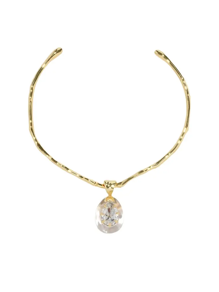 ALEXIS BITTAR Women's Bonbon 14K-Gold-Plated, Lucite & Crystal Teardrop Collar Necklace