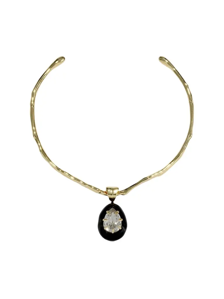 ALEXIS BITTAR Women's Bonbon 14K-Gold-Plated, Lucite & Crystal Teardrop Collar Necklace