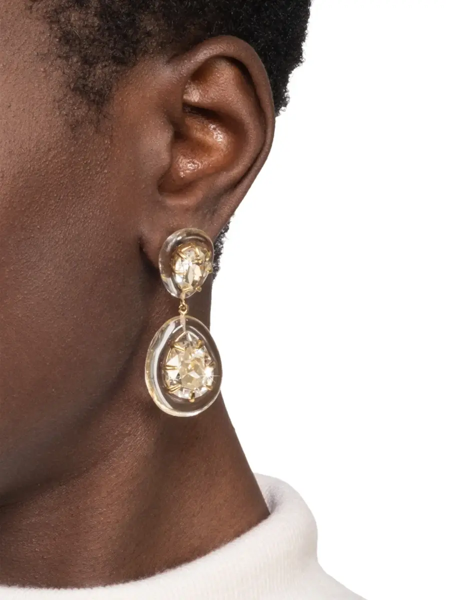 ALEXIS BITTAR Women's Bonbon 14K-Gold-Plated, Crystal & Lucite Drop Earrings | Thumbnail 2 ALEXIS BITTAR Women's Bonbon 14K-Gold-Plated, Crystal & Lucite Drop Earrings | Thumbnail 2