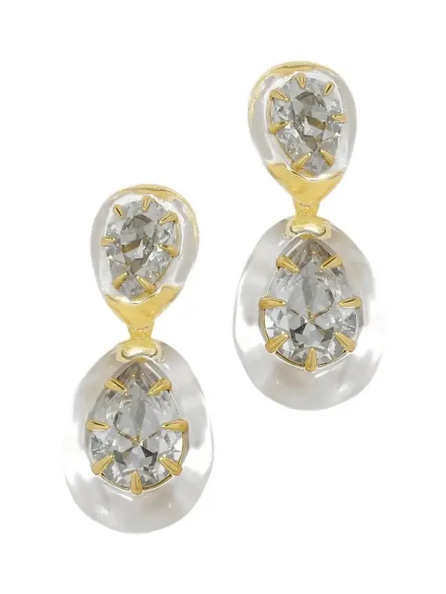 Women's Bonbon 14K-Gold-Plated, Crystal & Lucite Drop Earrings Women's Bonbon 14K-Gold-Plated, Crystal & Lucite Drop Earrings