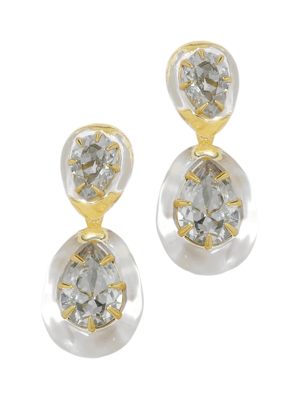 ALEXIS BITTAR Women's Bonbon 14K-Gold-Plated, Crystal & Lucite Drop Earrings