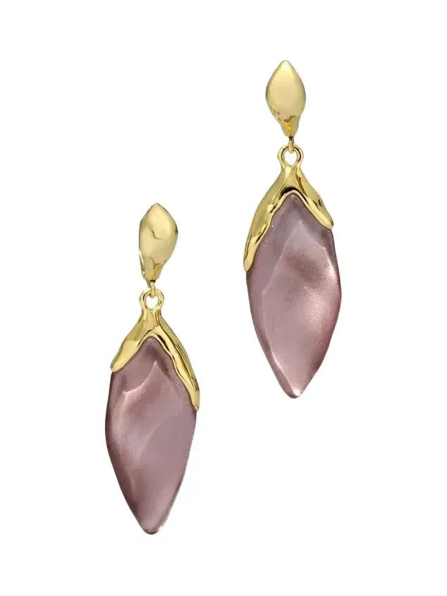 Women's Luminous 14K-Gold-Plated & Lucite Petal Drop Earrings Women's Luminous 14K-Gold-Plated & Lucite Petal Drop Earrings