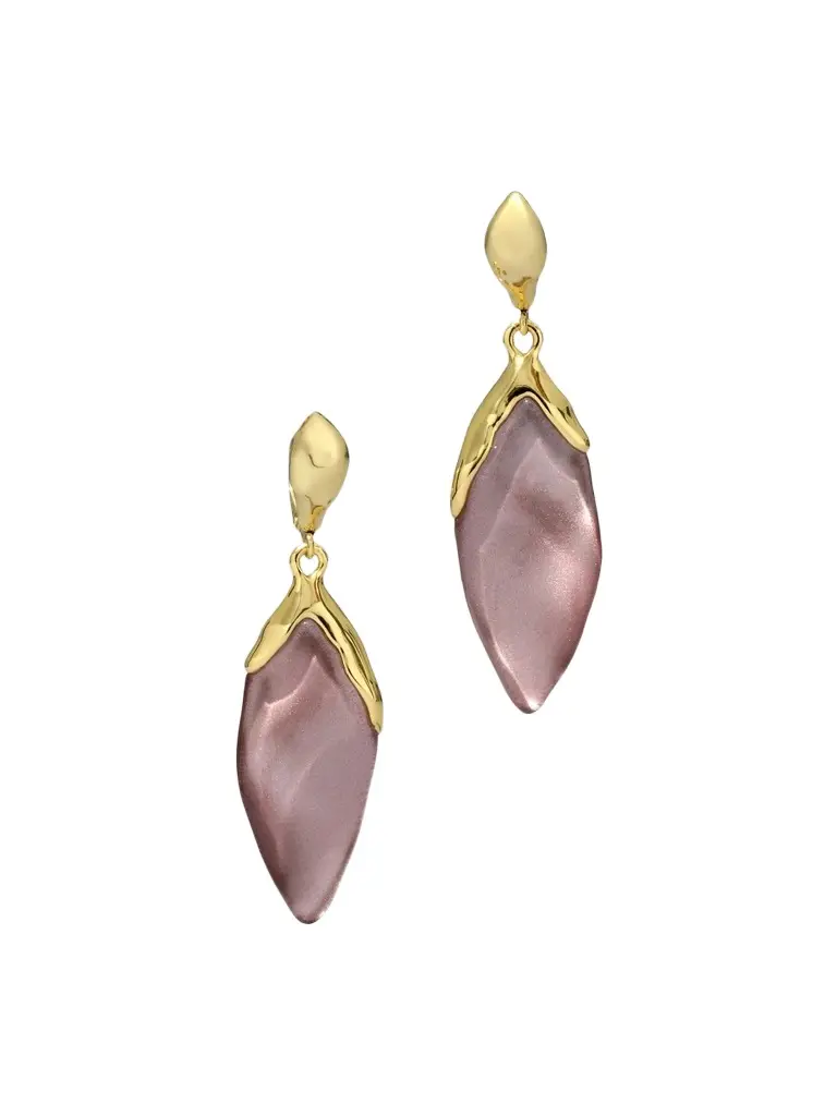 Women's Luminous 14K-Gold-Plated & Lucite Petal Drop Earrings Women's Luminous 14K-Gold-Plated & Lucite Petal Drop Earrings