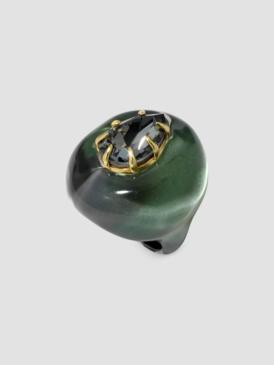 ALEXIS BITTAR Women's Bonbon 14K Gold-Plated Crystal Teardrop Ring | Thumbnail 3 ALEXIS BITTAR Women's Bonbon 14K Gold-Plated Crystal Teardrop Ring | Thumbnail 3