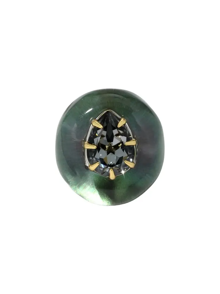 ALEXIS BITTAR Women's Bonbon 14K Gold-Plated Crystal Teardrop Ring
