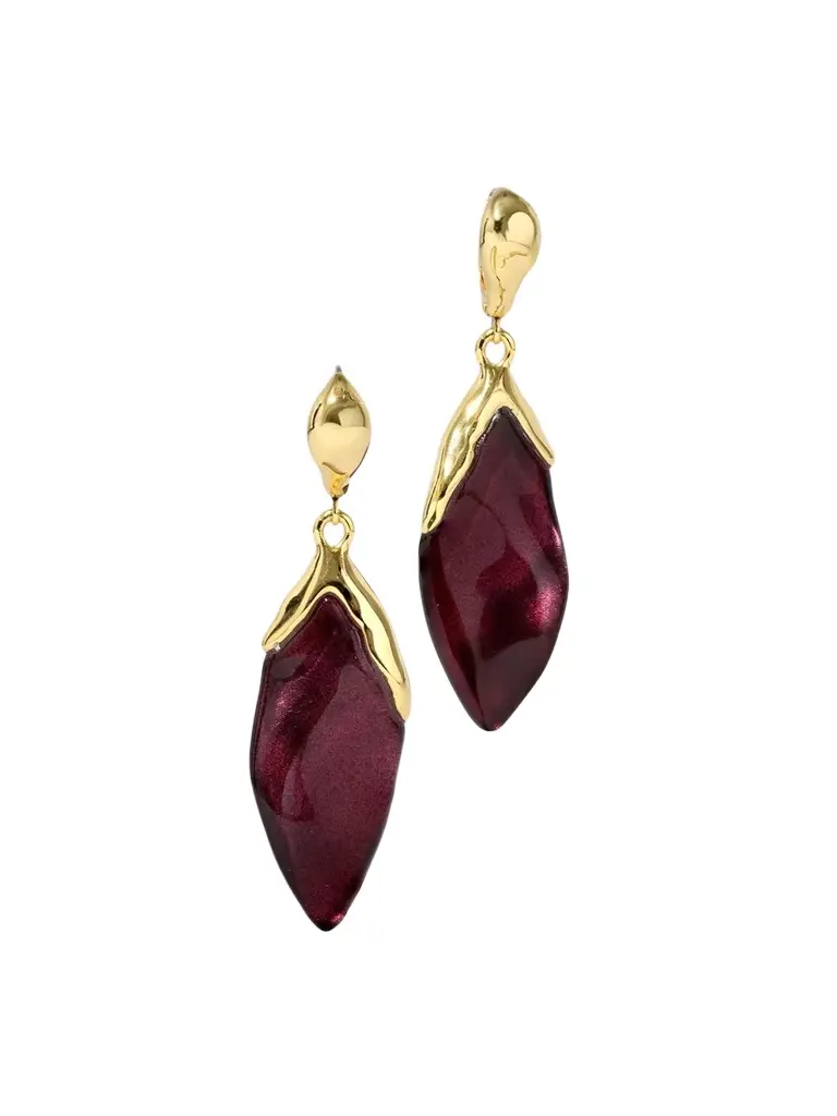 Women's Luminous 14K-Gold-Plated & Lucite Petal Drop Earrings
