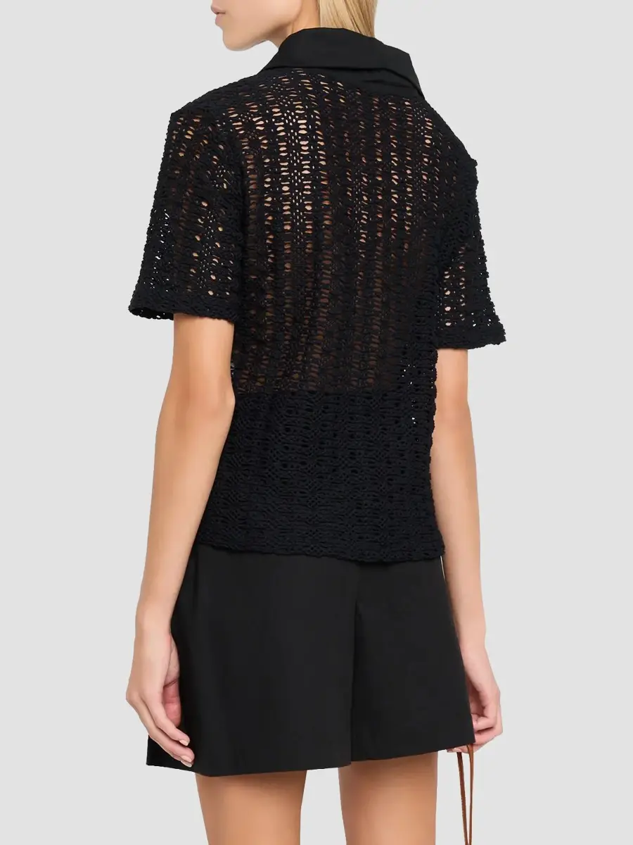 PatBo Women's Twilight Mesh Short-Sleeve Shirt | Thumbnail 3