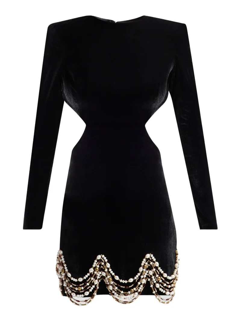 Women's Maria Velvet Embroidered Mini Dress Women's Maria Velvet Embroidered Mini Dress