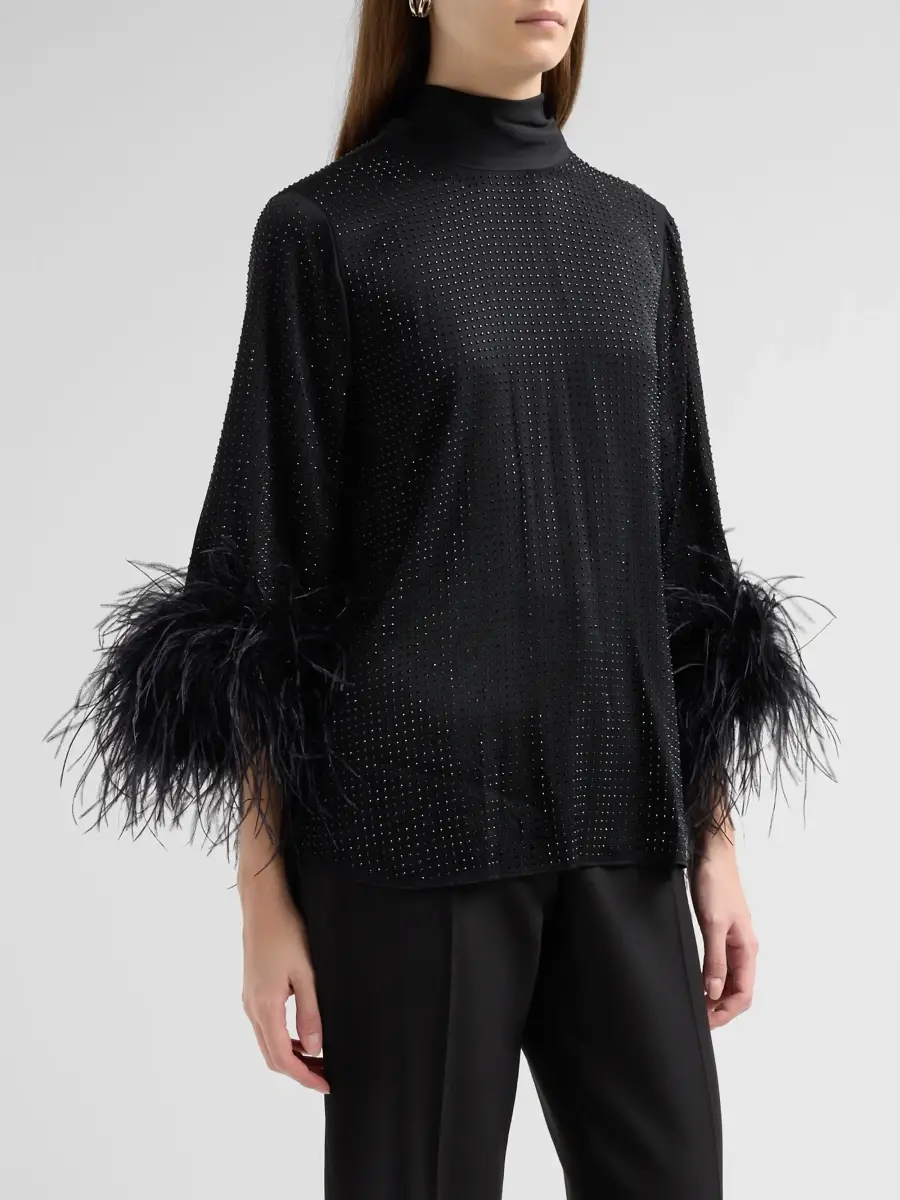 Ungaro Women's Claire Feather-Trim Embellished Blouse | Thumbnail 4 Ungaro Women's Claire Feather-Trim Embellished Blouse | Thumbnail 4