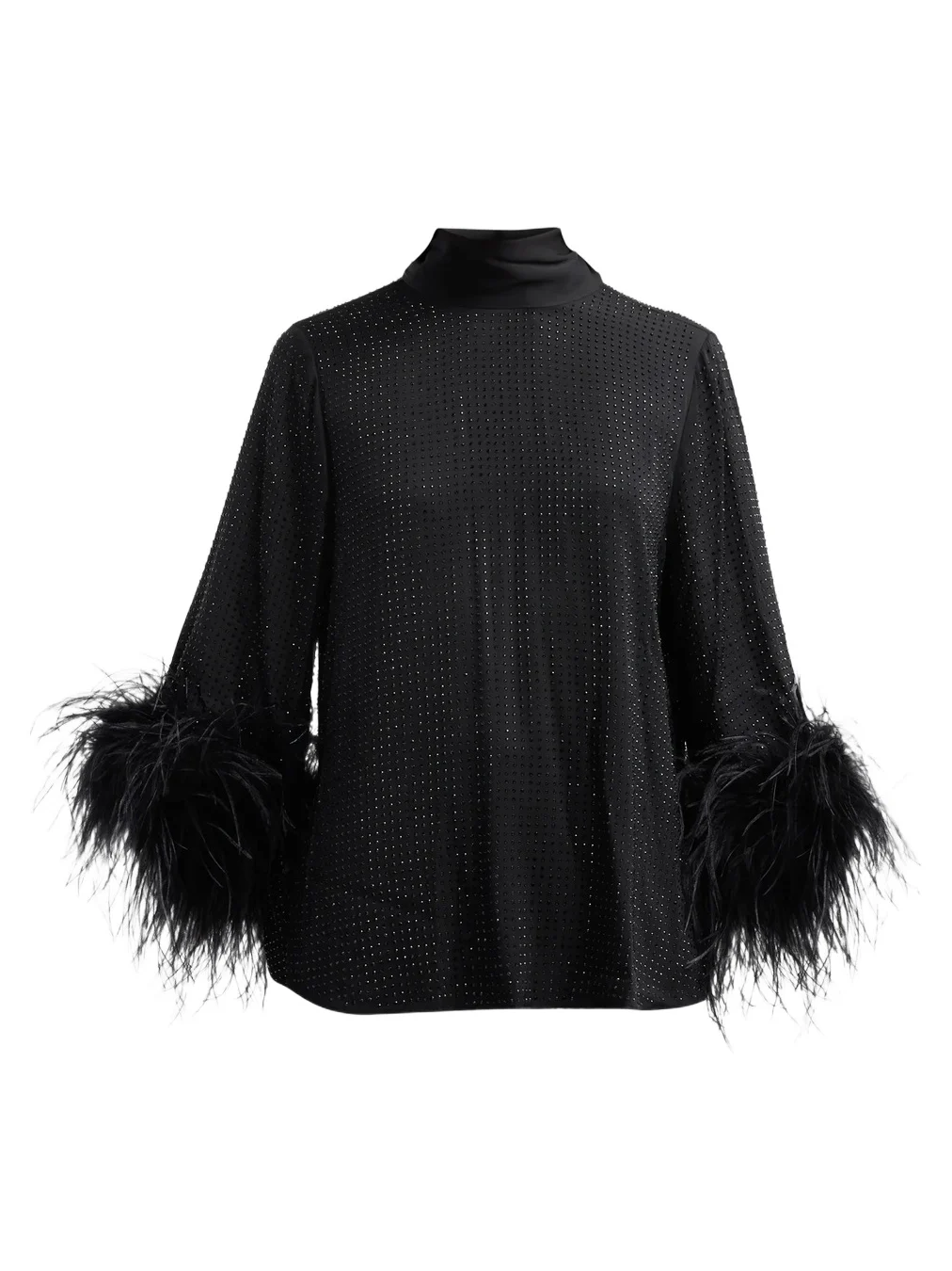Ungaro Women's Claire Feather-Trim Embellished Blouse