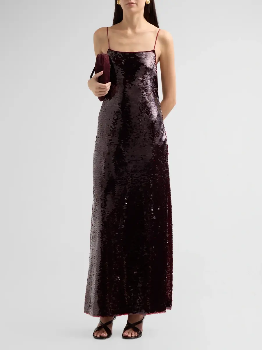 Alberta Ferretti Women's Paillette A-Line Slip Gown | Thumbnail 2 Alberta Ferretti Women's Paillette A-Line Slip Gown | Thumbnail 2