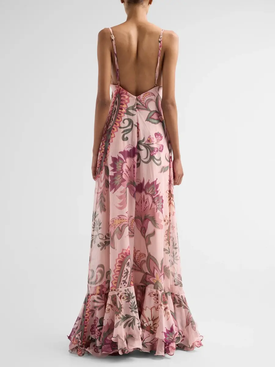 PatBo Women's Boho Printed Flowing Slip Gown | Thumbnail 3 PatBo Women's Boho Printed Flowing Slip Gown | Thumbnail 3