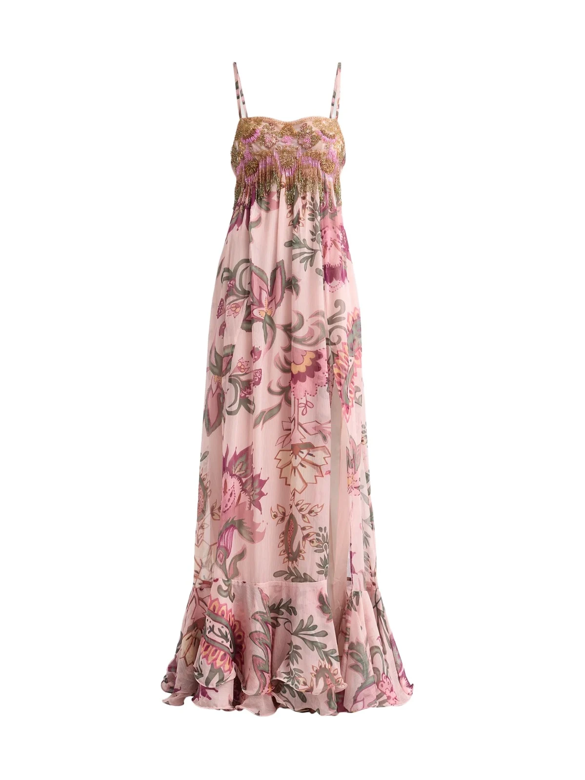 Women's Boho Printed Flowing Slip Gown Women's Boho Printed Flowing Slip Gown