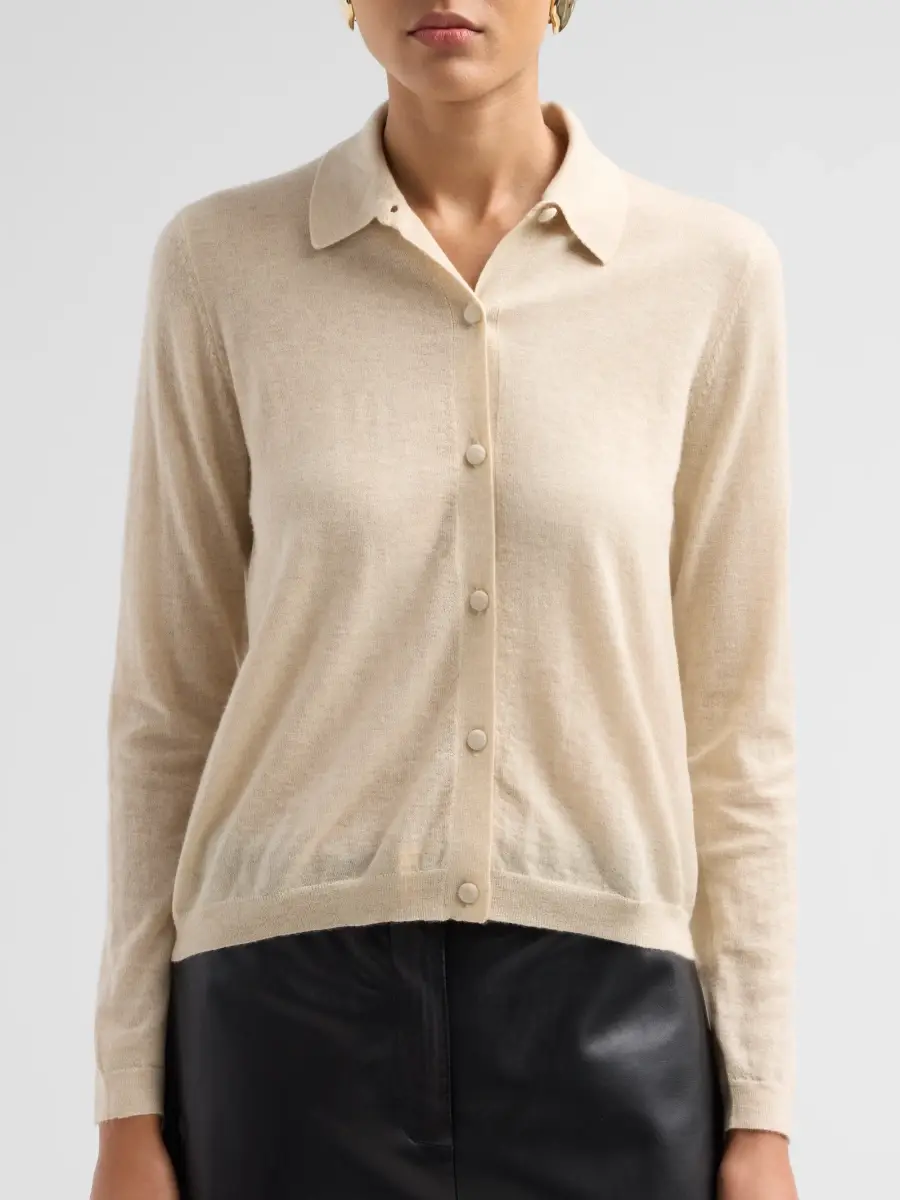 MAJESTIC FILATURES Women's Extrafine Cashmere Long-Sleeve Polo Shirt | Thumbnail 5 MAJESTIC FILATURES Women's Extrafine Cashmere Long-Sleeve Polo Shirt | Thumbnail 5