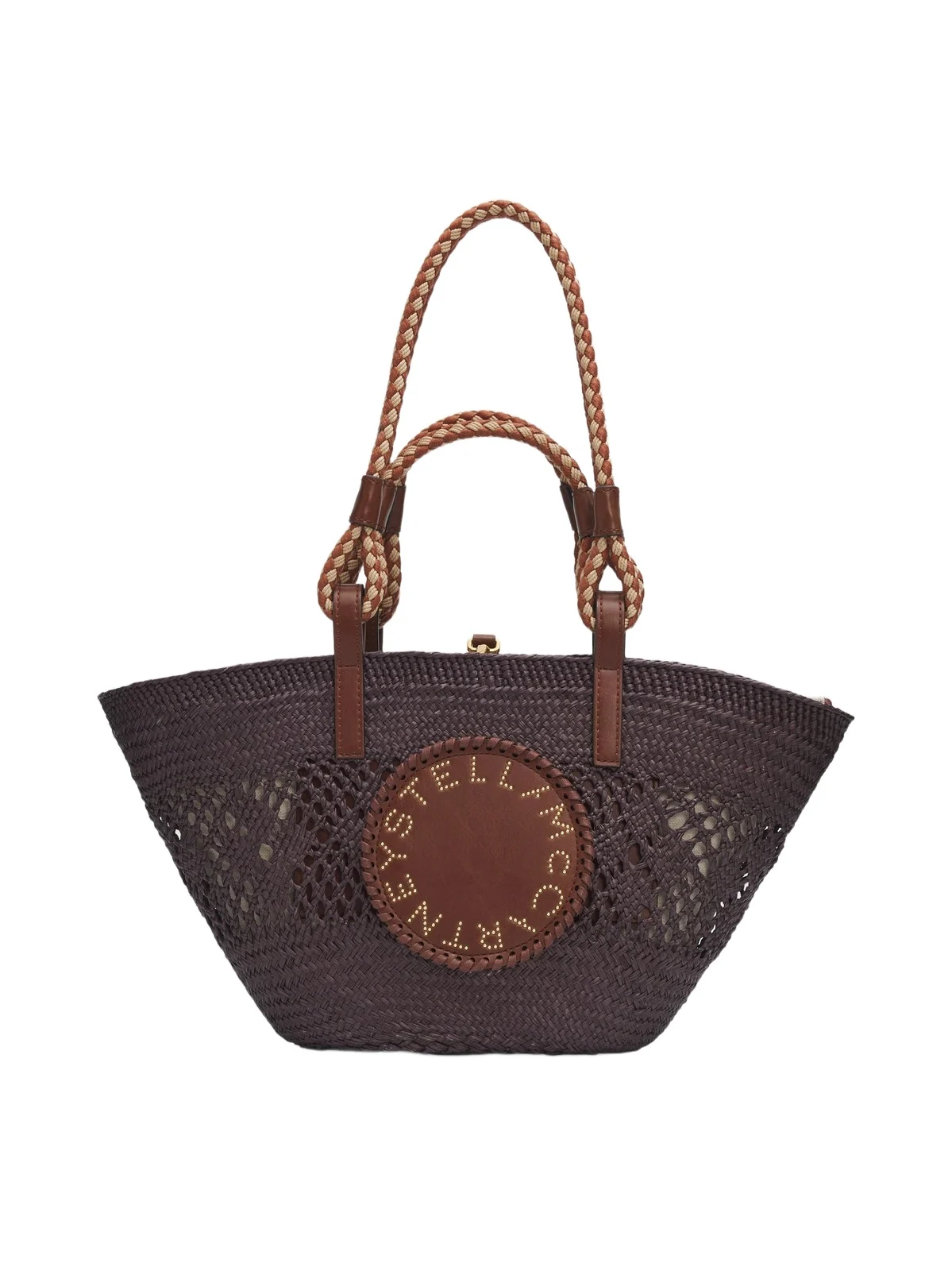 Stella McCartney Women's High Summer Small Logo Raffia Basket Tote Bag