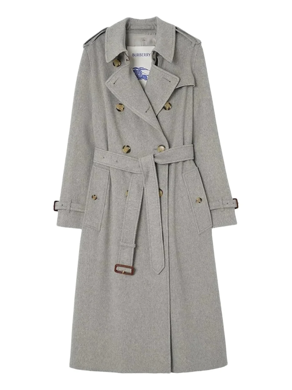 Burberry Women's Long Cashmere Kensington Trench Coat