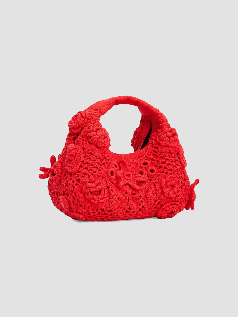 Ganni Women's Mini Crocheted Hobo Bag | Thumbnail 3