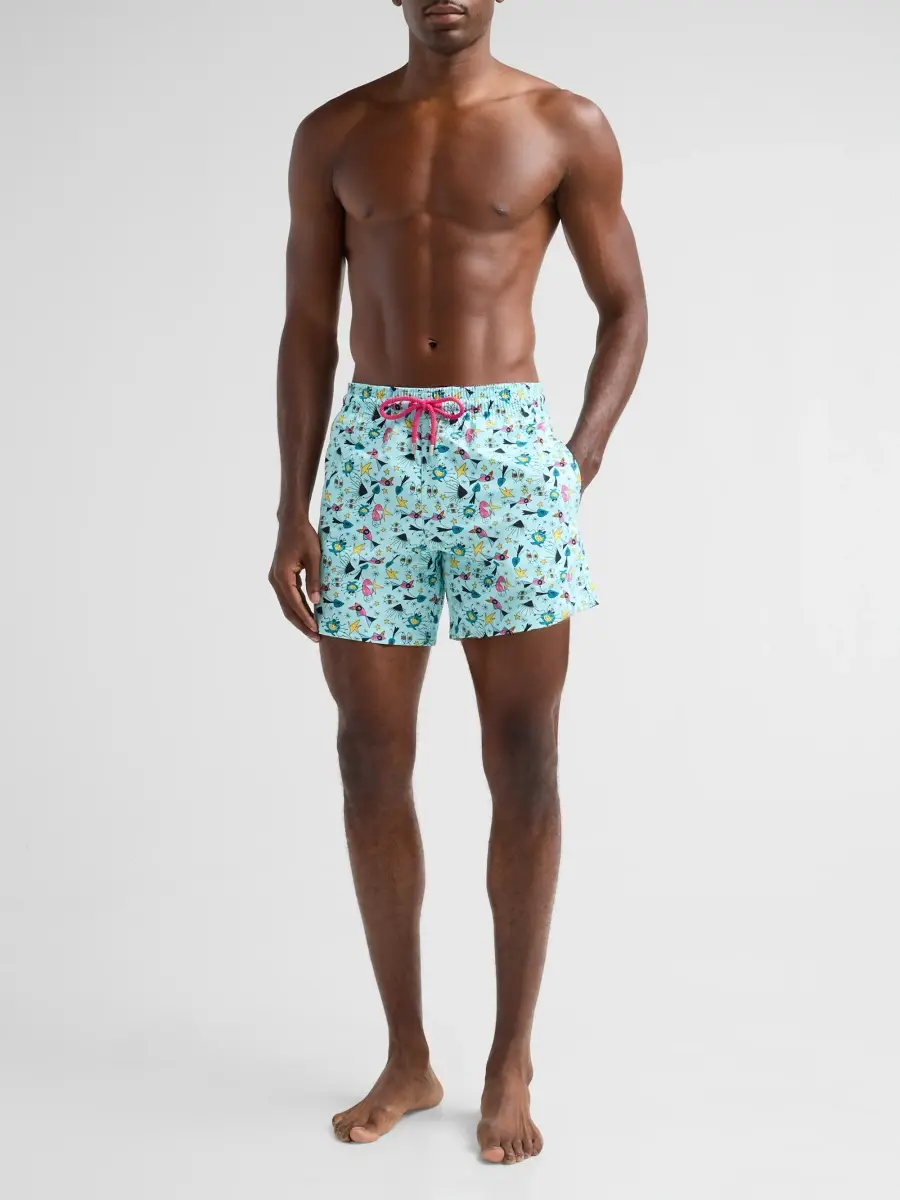 Vilebrequin Men's Aquatic Carnival Drawstring Swim Shorts | Thumbnail 2 Vilebrequin Men's Aquatic Carnival Drawstring Swim Shorts | Thumbnail 2