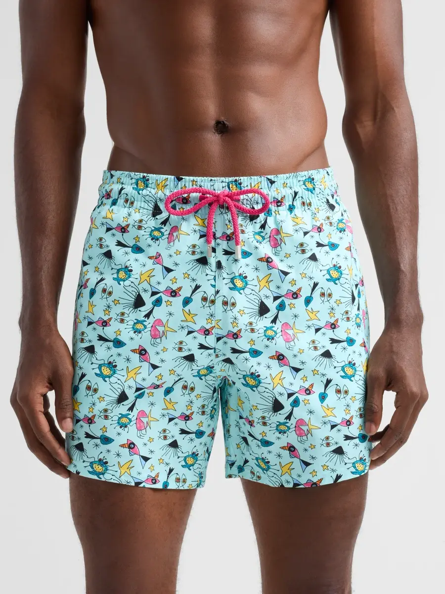 Vilebrequin Men's Aquatic Carnival Drawstring Swim Shorts | Thumbnail 4 Vilebrequin Men's Aquatic Carnival Drawstring Swim Shorts | Thumbnail 4