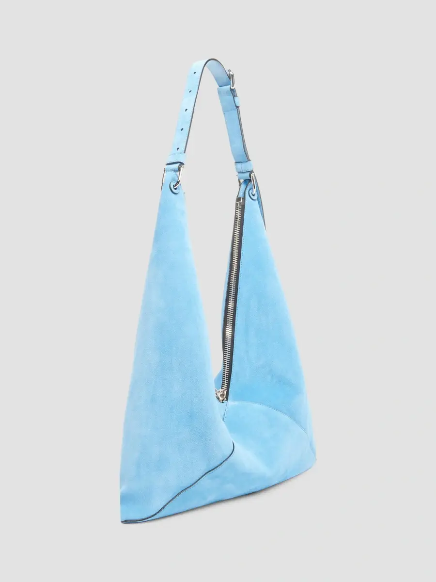 MOSCHINO Women's Folded Suede Hobo Bag | Thumbnail 4 MOSCHINO Women's Folded Suede Hobo Bag | Thumbnail 4