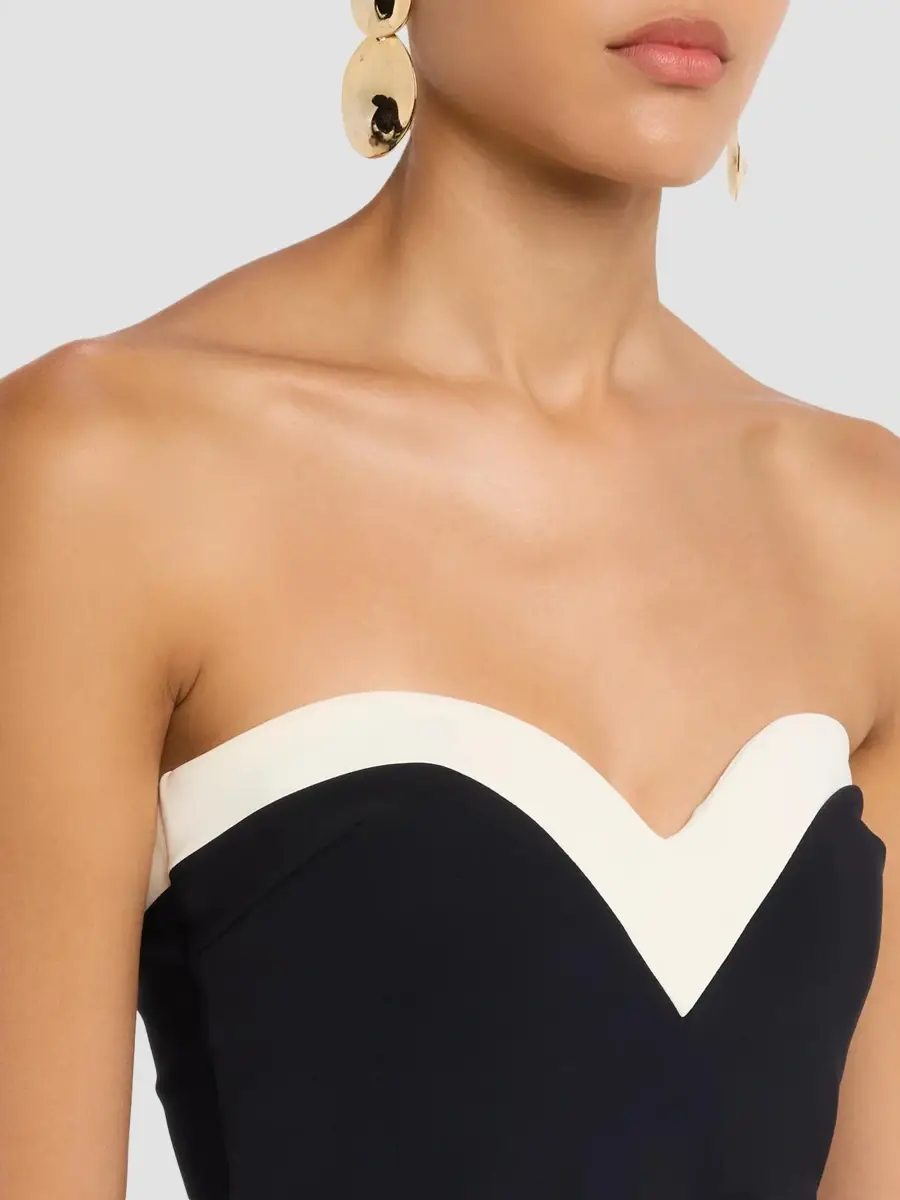 Chiara Boni La Petite Robe Women's Wisdra Flower Appliqué Strapless Column Gown | Thumbnail 6