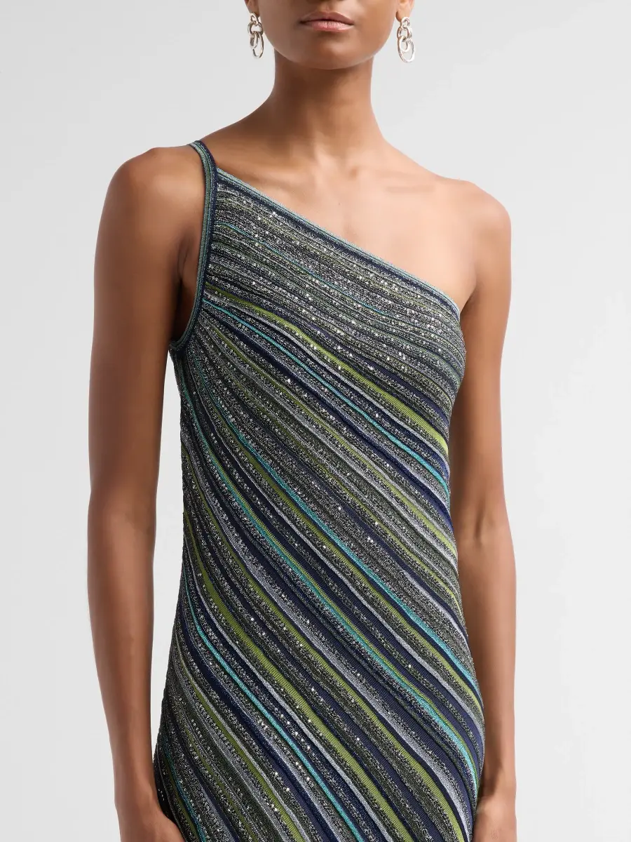 Missoni Women's Chevron Stripe One-Shoulder Maxi Dress | Thumbnail 5 Missoni Women's Chevron Stripe One-Shoulder Maxi Dress | Thumbnail 5