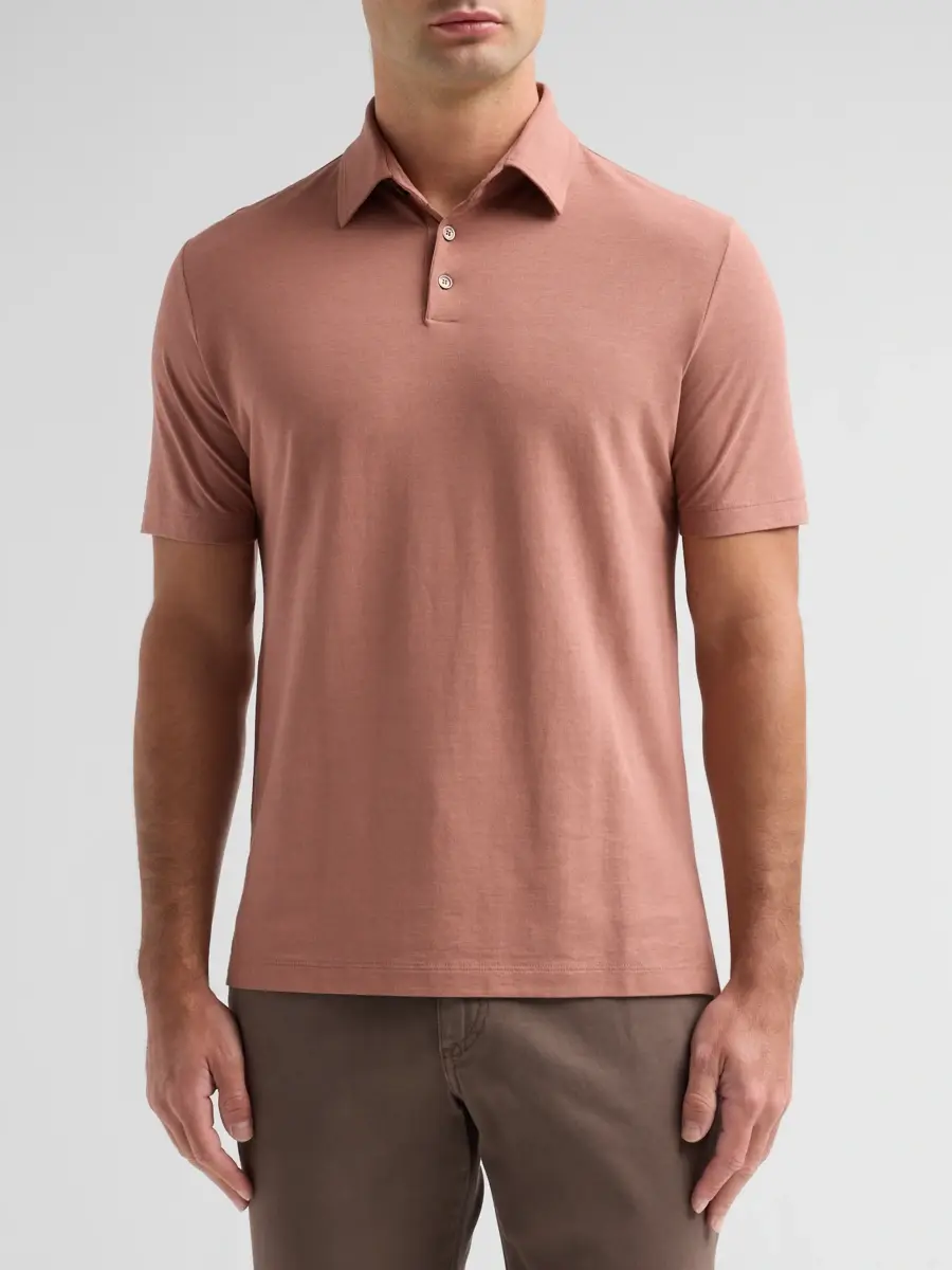 Slowear Men's Ice Short-Sleeve Cotton Polo Shirt | Thumbnail 4 Slowear Men's Ice Short-Sleeve Cotton Polo Shirt | Thumbnail 4