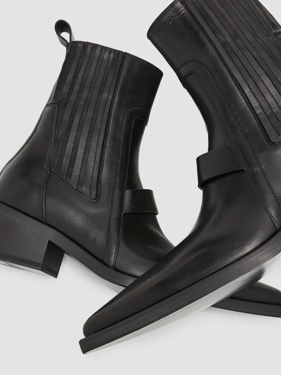 Rick Owens Men's Pointed Sliver 25MM Leather Boots | Thumbnail 3