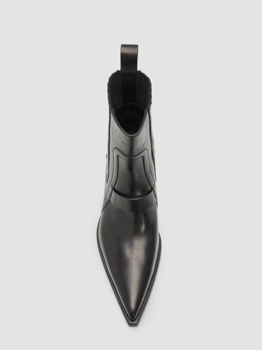 Rick Owens Men's Pointed Sliver 25MM Leather Boots | Thumbnail 4