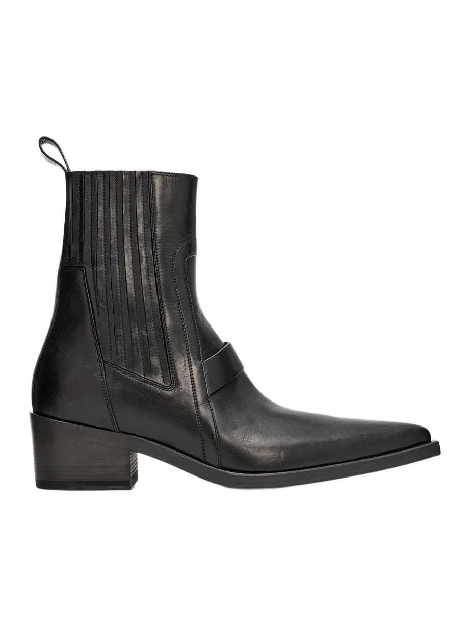 Rick Owens Men's Pointed Sliver 25MM Leather Boots