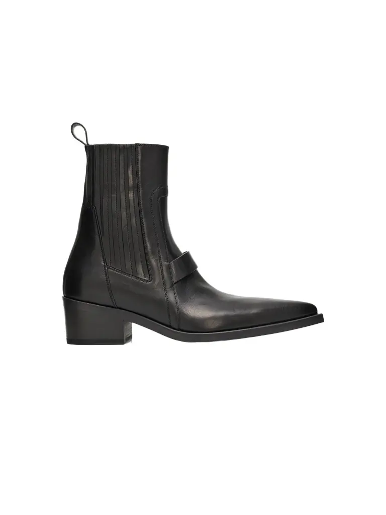 Rick Owens Men's Pointed Sliver 25MM Leather Boots