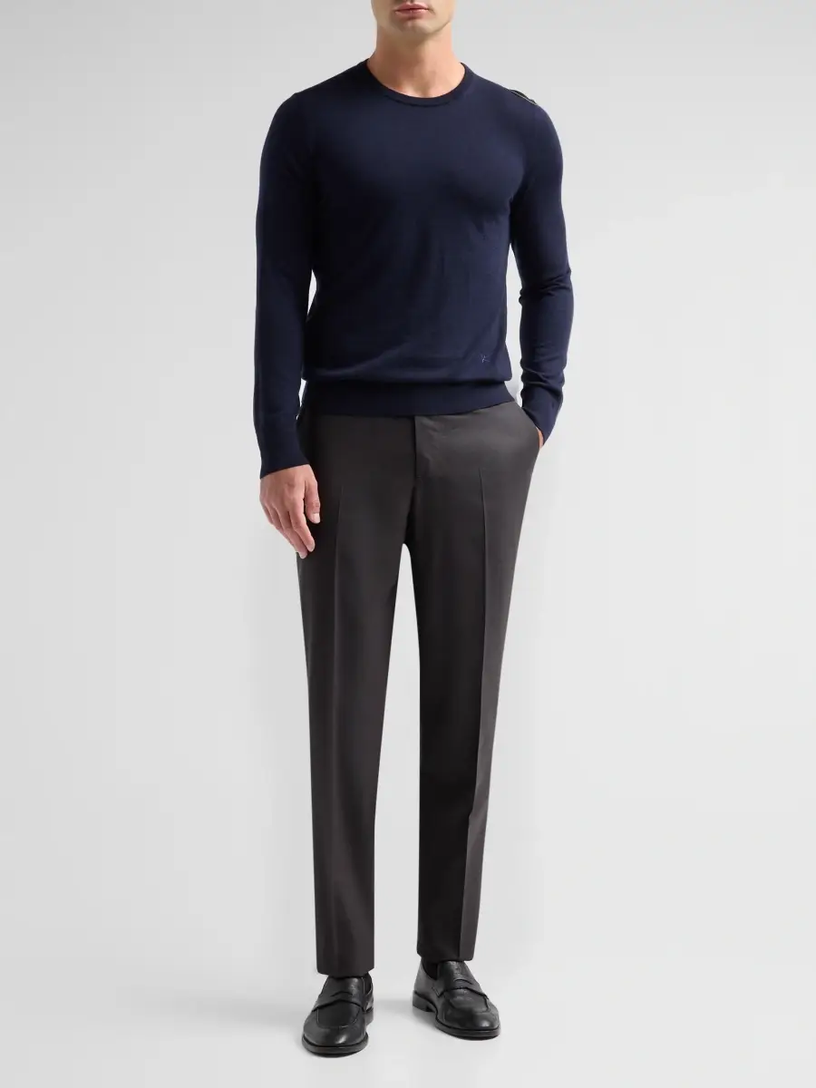 Isaia Men's Filo Corallo Wool Sweater | Thumbnail 2