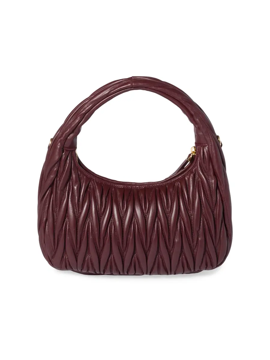 Miu Miu Women's Wander Matelassé Nappa Leather Top Handle Bag | Thumbnail 3 Miu Miu Women's Wander Matelassé Nappa Leather Top Handle Bag | Thumbnail 3