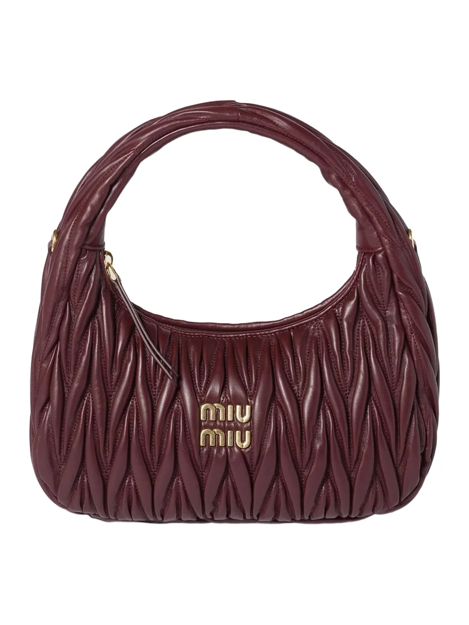 Miu Miu Women's Wander Matelassé Nappa Leather Top Handle Bag