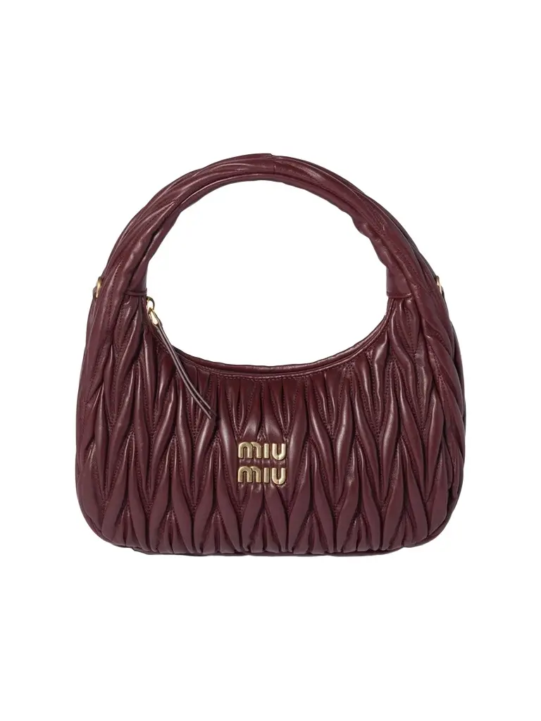 Miu Miu Women's Wander Matelassé Nappa Leather Top Handle Bag