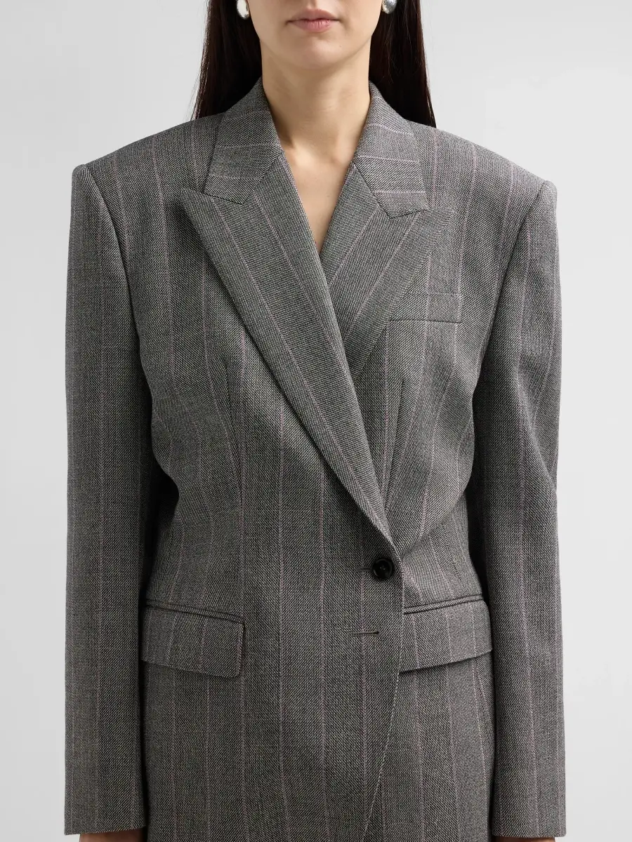 Dolce & Gabbana Women's Pinstripe Wool Double-Breasted Jacket | Thumbnail 5 Dolce & Gabbana Women's Pinstripe Wool Double-Breasted Jacket | Thumbnail 5