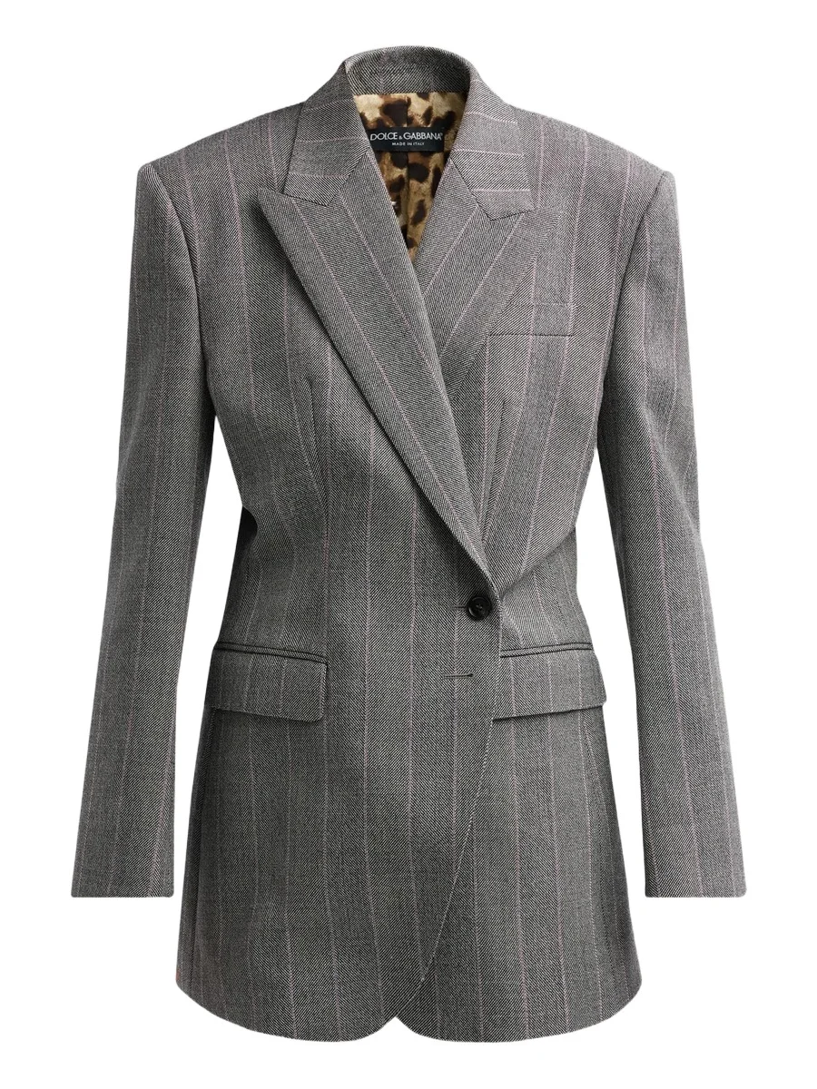 Dolce & Gabbana Women's Pinstripe Wool Double-Breasted Jacket