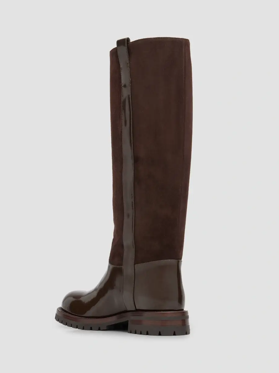 Dolce & Gabbana Women's Velata Suede & Leather Riding Boots | Thumbnail 2 Dolce & Gabbana Women's Velata Suede & Leather Riding Boots | Thumbnail 2