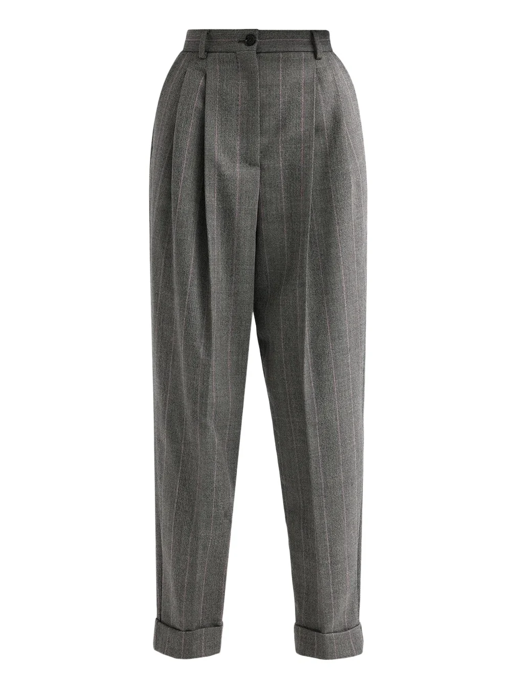 Women's Pinstripe Wool Tapered Trousers Women's Pinstripe Wool Tapered Trousers
